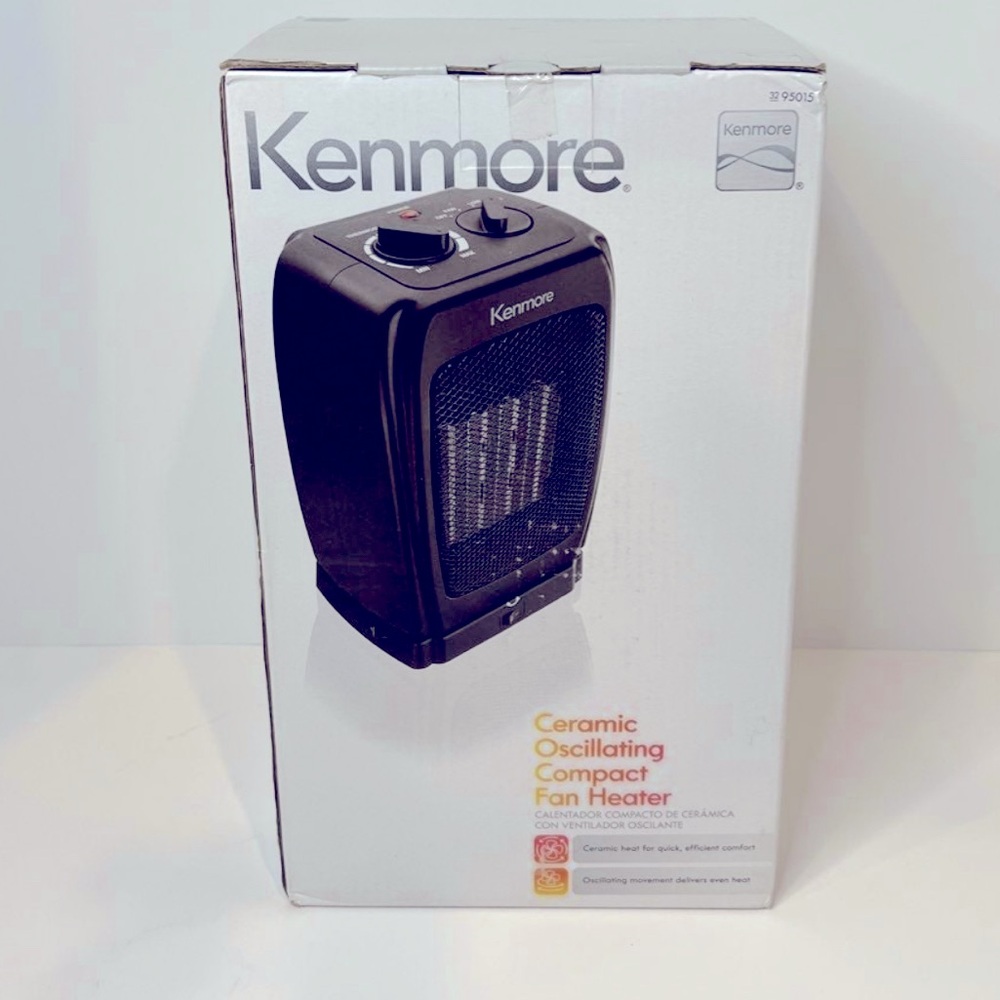 Kenmore Oscillating Ceramic Portable Space Heater Black 95015